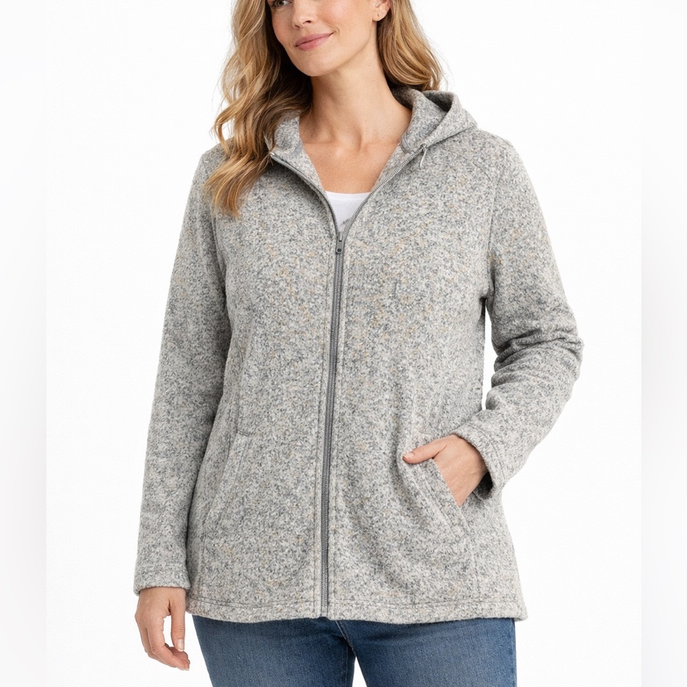Lands’ End Gray Zip Up Extra Thick Hoodie / Jacket Size 2X